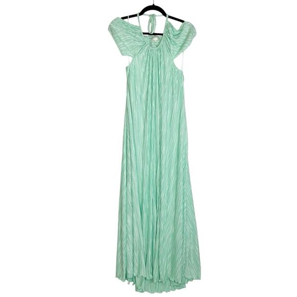 LOVESHACKFANCY Julissa Pleated Halter Maxi Dress - Picture 5 of 10